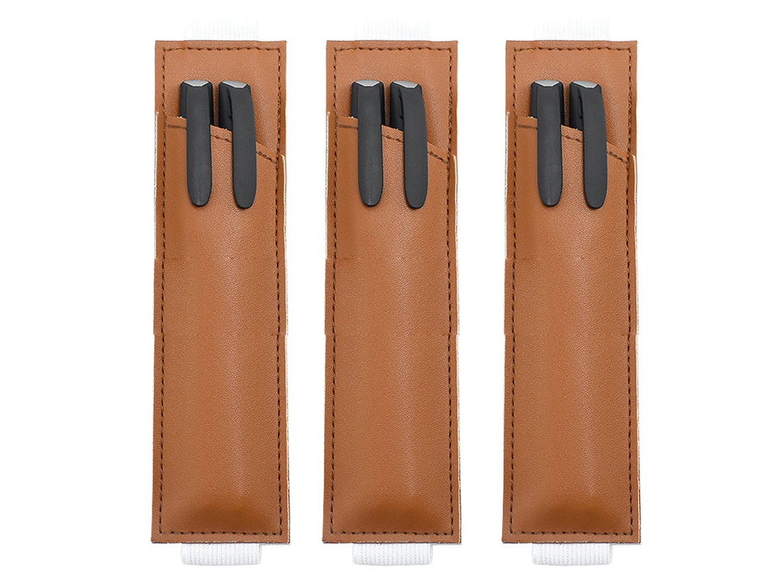 Porta lápices 3 piezas, estuche para bolígrafos en piel, banda elástica para la mayoría de tablets, 174.5 cm