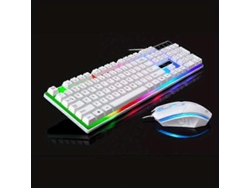 Combo de teclado y ratón con cable, teclado y ratón ergonómicos de tamaño completo, teclado y ratón, PC/portátil/Windows/Mac Everley891
