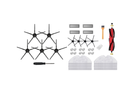 6X cepillo lateral posterior para Roborock S6 T6 S5 Max S6 S61 S65 S5 S55 y 33 piezas lavable filtro Hepa cepillo principal Cepillo Lateral