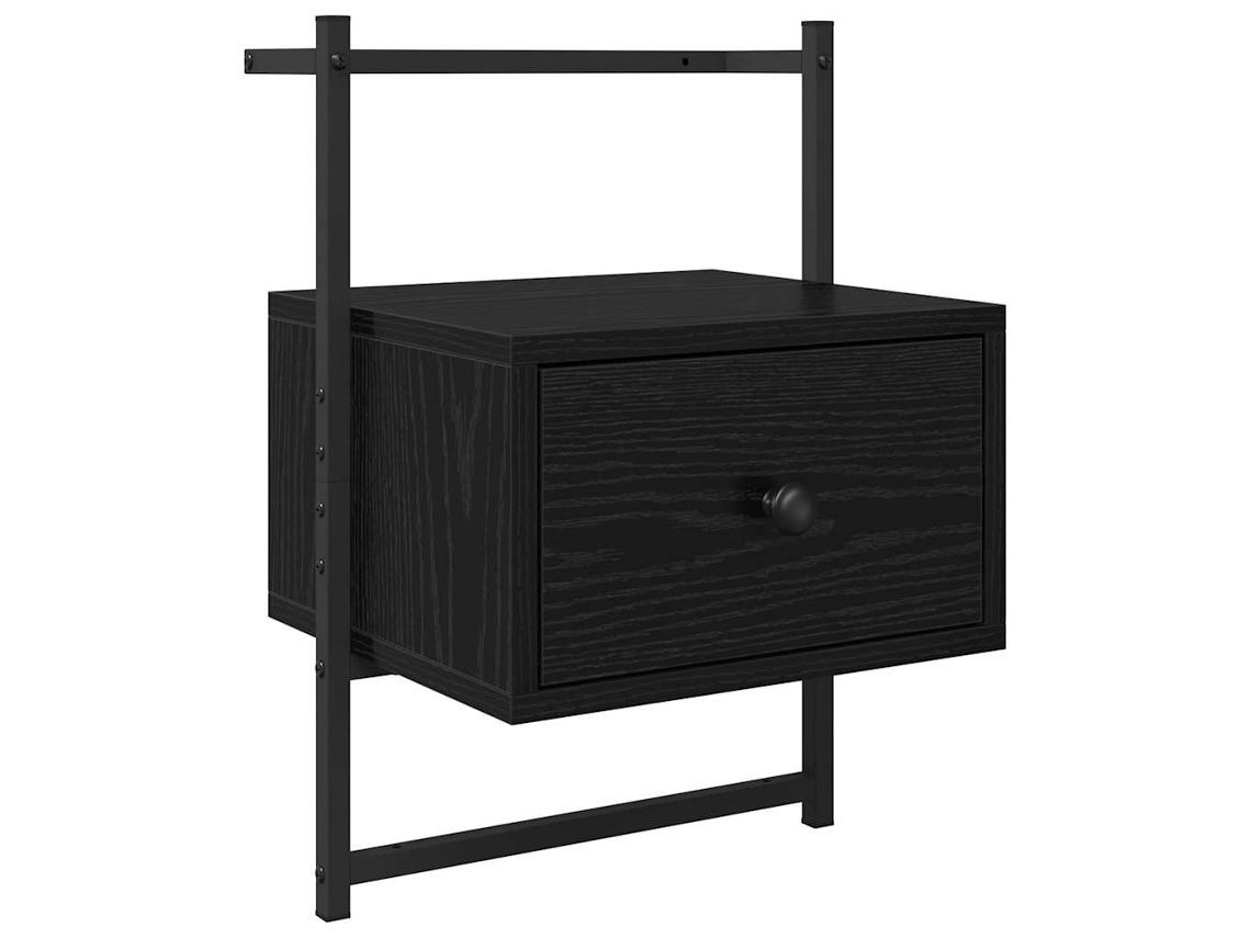 Maison Exclusive - Armario De Noche Con Cajón Roble Negro 35 X 30 X 51 Cm