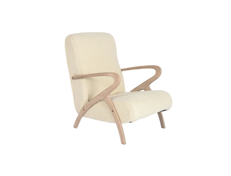 Butaca HOME ESPRIT Blanco Natural 57 x 55 x 85 cm