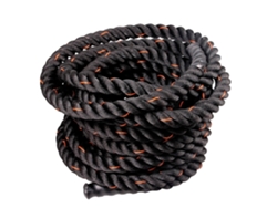 Cuerda de Crossfit FITNESS TECH (12 m x 50 mm - Polipropleno - Negro)
