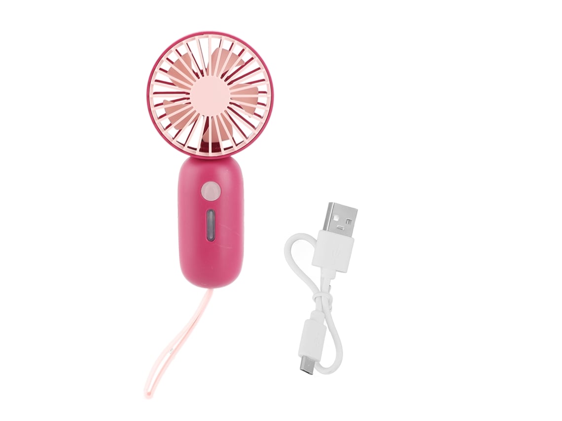 Rebe-ventilador Portátil De Mano 3 Velocidades Carga Usb Silencioso Mini Fácil De Controlar Para Hogar Oficina Viaje Rojo