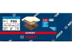 Rede de Lija EXPERT M480, 115 x 107 mm, G 80, 50 Un BOSCH para Lijadoras Orbitales