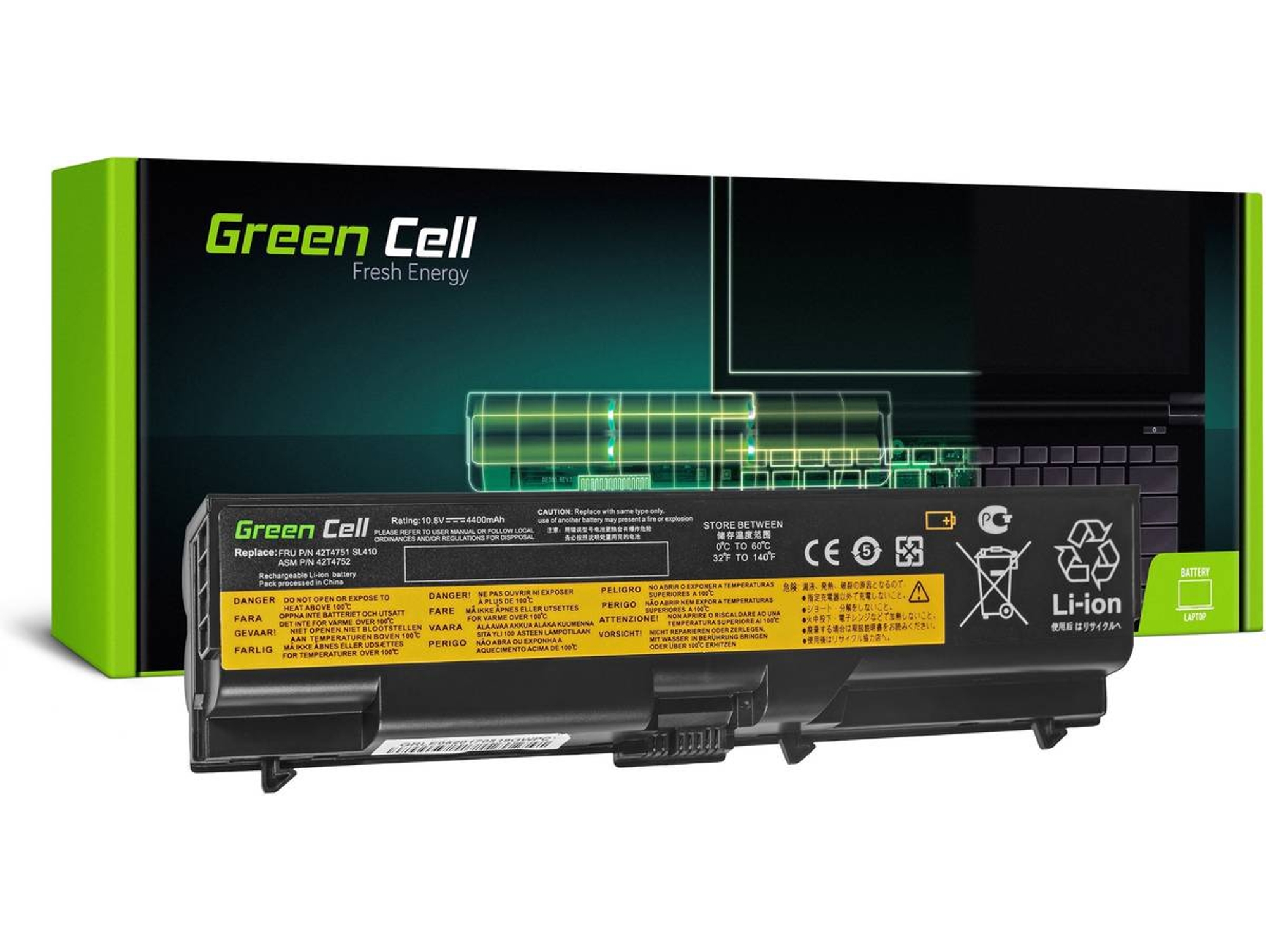 Batería para Portátil Lenovo ThinkPad T410 T420 T510 T520 W510 Edge 14 15 E525