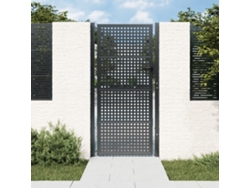 Puerta De Jardín Acero Gris Antracita 105x250 Cm