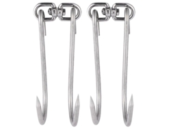 2 Ganchos De Acero Inoxidable Para Colgar Carne.