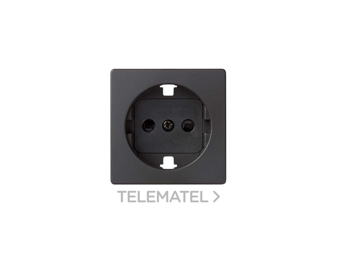 Tapa Con Seguridad para Base de Enchufe Schuko En Negro Mate Serie Concept SIMON