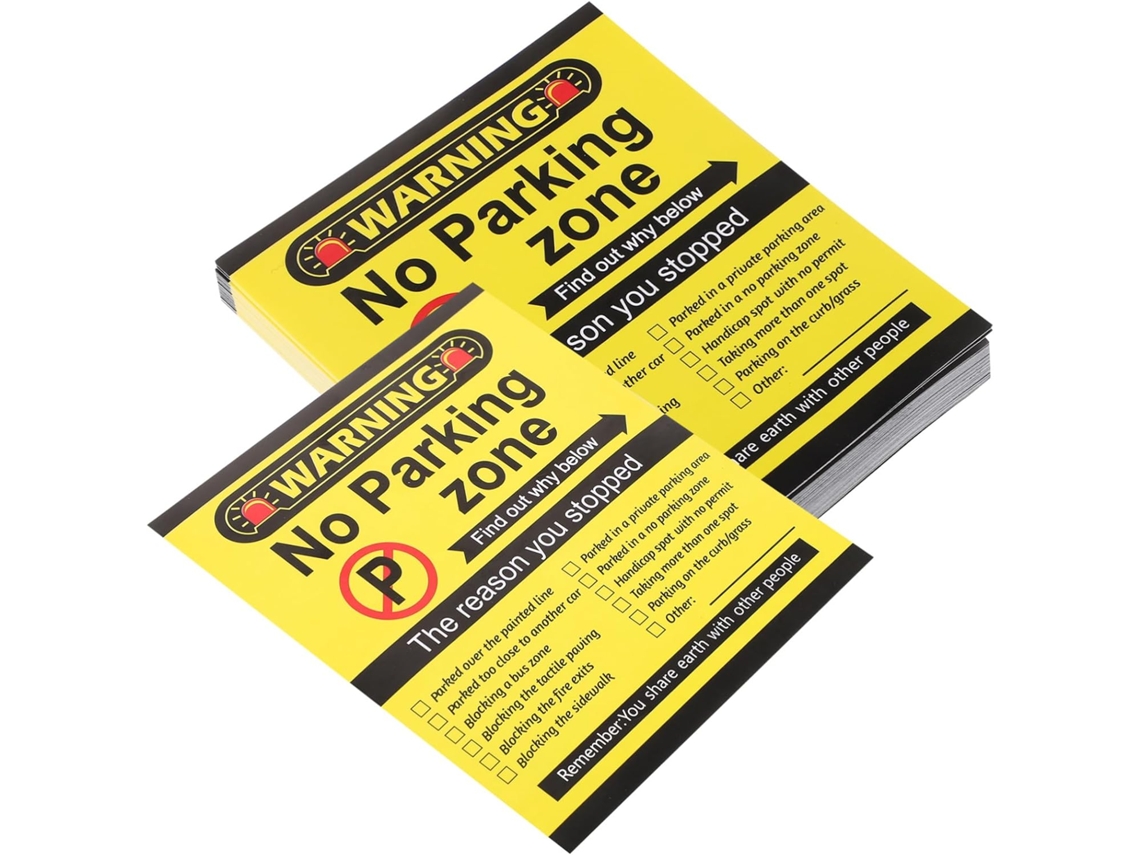 100 Pegatinas Divertidas De Advertencia Por Infracción De Estacionamiento.