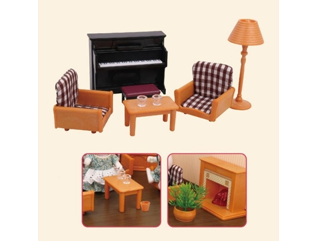 Miniatura de Casa de Muñecas, Bosque de Muebles, Juego de Simulación Familiar B