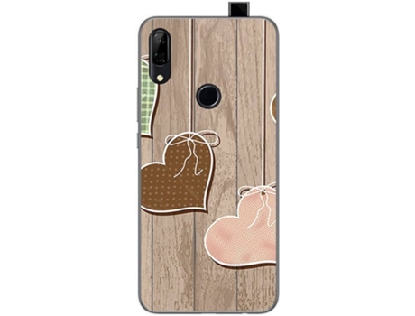 Carcasa Huawei P Smart Z TUMUNDOSMARTPHONE Corazones Madera Multicolor