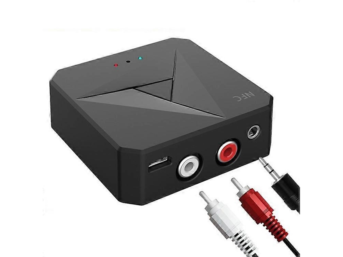 Receptor y transmisor Bluetooth NFC M21 2 en 1 para coche, adaptador de audio auxiliar RCA de 3,5 mm de plástico Rosewell