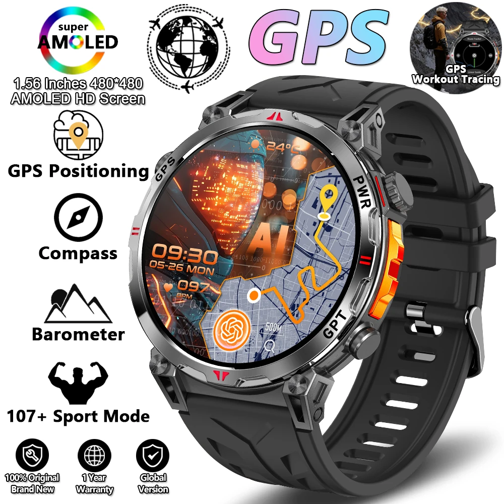 Reloj MDUG con GPS, brújula y modos deportivos (yingang)