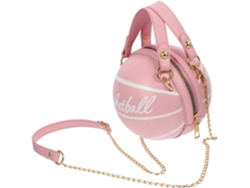 Bolso Pequeño Redondo De Pu Para Pelotas Deportivas Con Correa Para El Hombro Para Mujer, Ideal Para Ir De Compras.