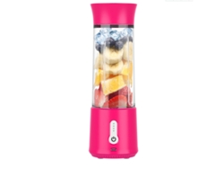 Exprimidor eléctrico de frutas y verduras, mini exprimidor doméstico Mdug (rojo y rosa)