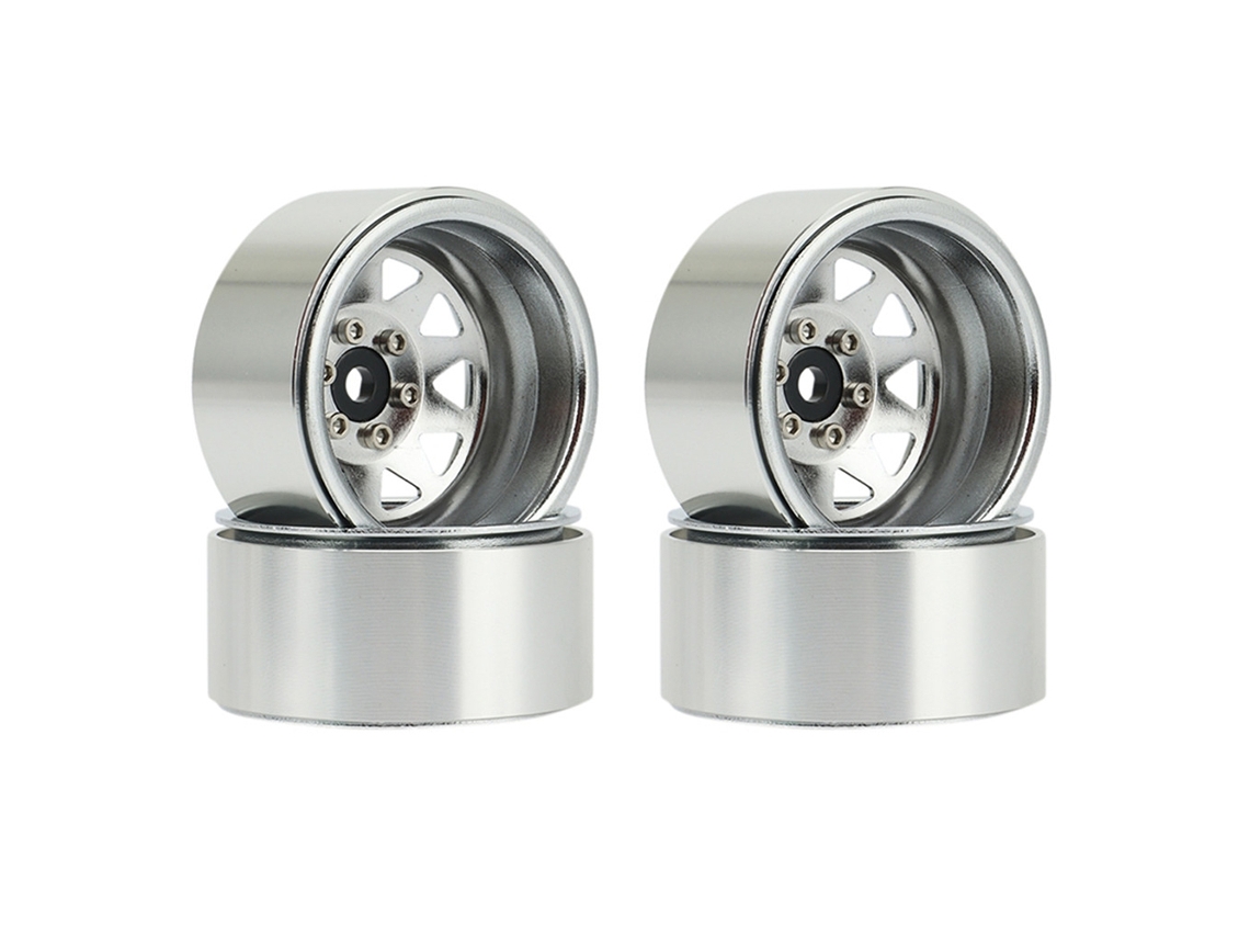 Ruedas De Aleación De Aluminio Beadlock 2.2in Hub 4pcs Para Trax4 Scx10 90046 Axi03007 Coche Rc 1/10