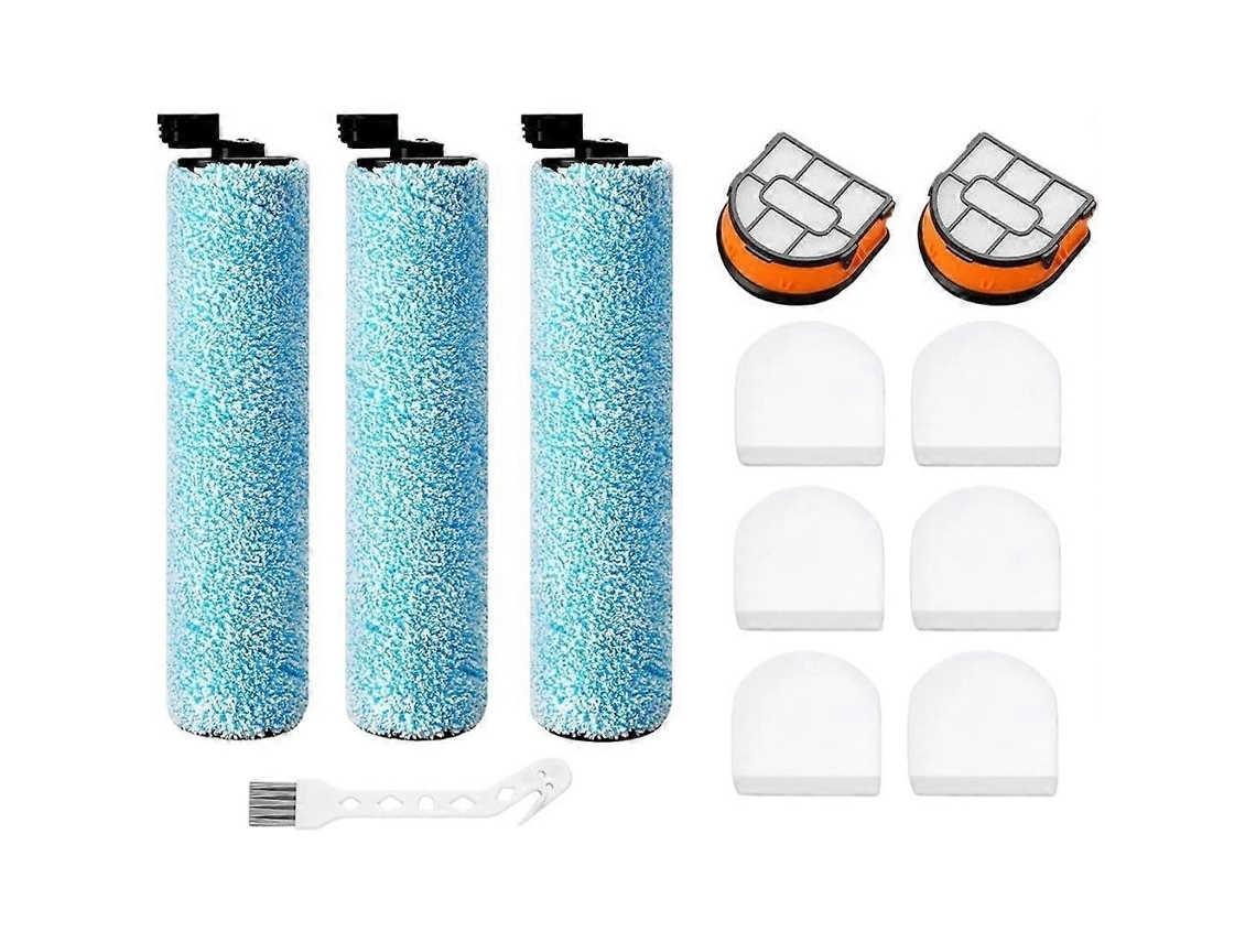 Kit de filtro de rolo de substituição AW261 para aspiradores de pó e água Shark Hydrovac Messmaster, 3 rolos de escova, ferramenta de filtros