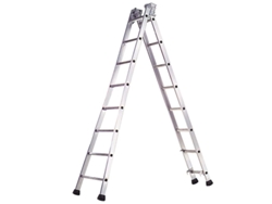 Escalera aluminio industrial pronor 2 tramos 8+8 peldaños