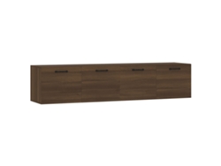 Conjunto de 2 armarios de pared 60x36,5x35 cm Madera procesada Marrón MAISON EXCLUSIVE