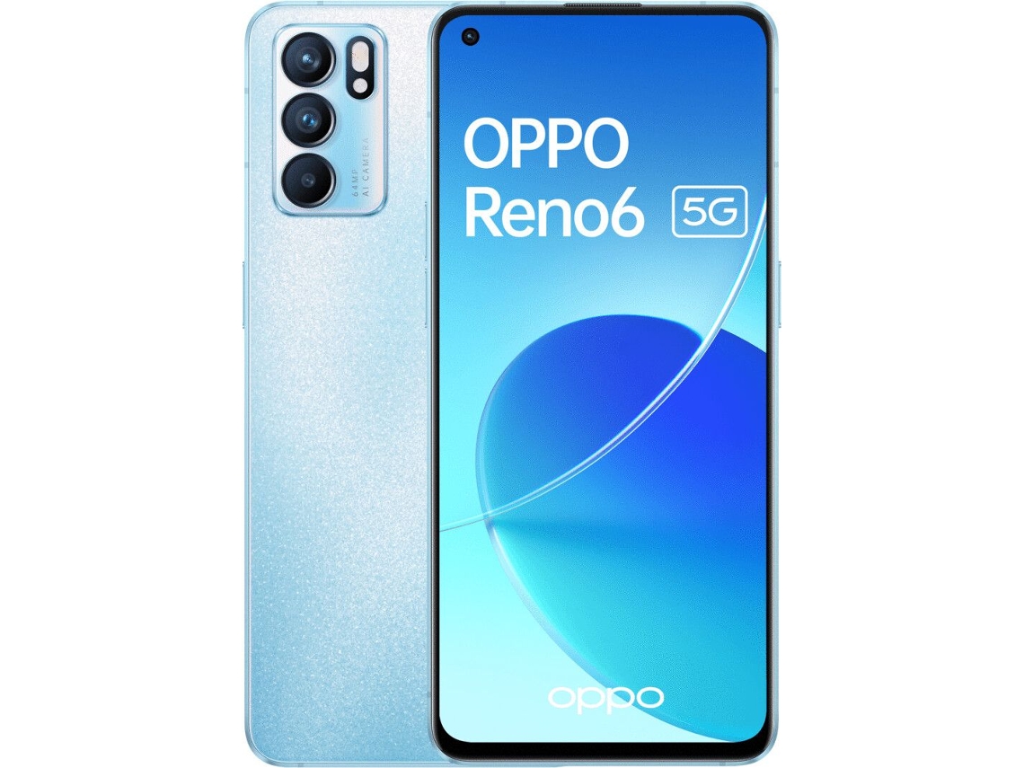 Reno6 5G OPPO (Reacondicionado - Señales de Uso - 128 Go - Azul)