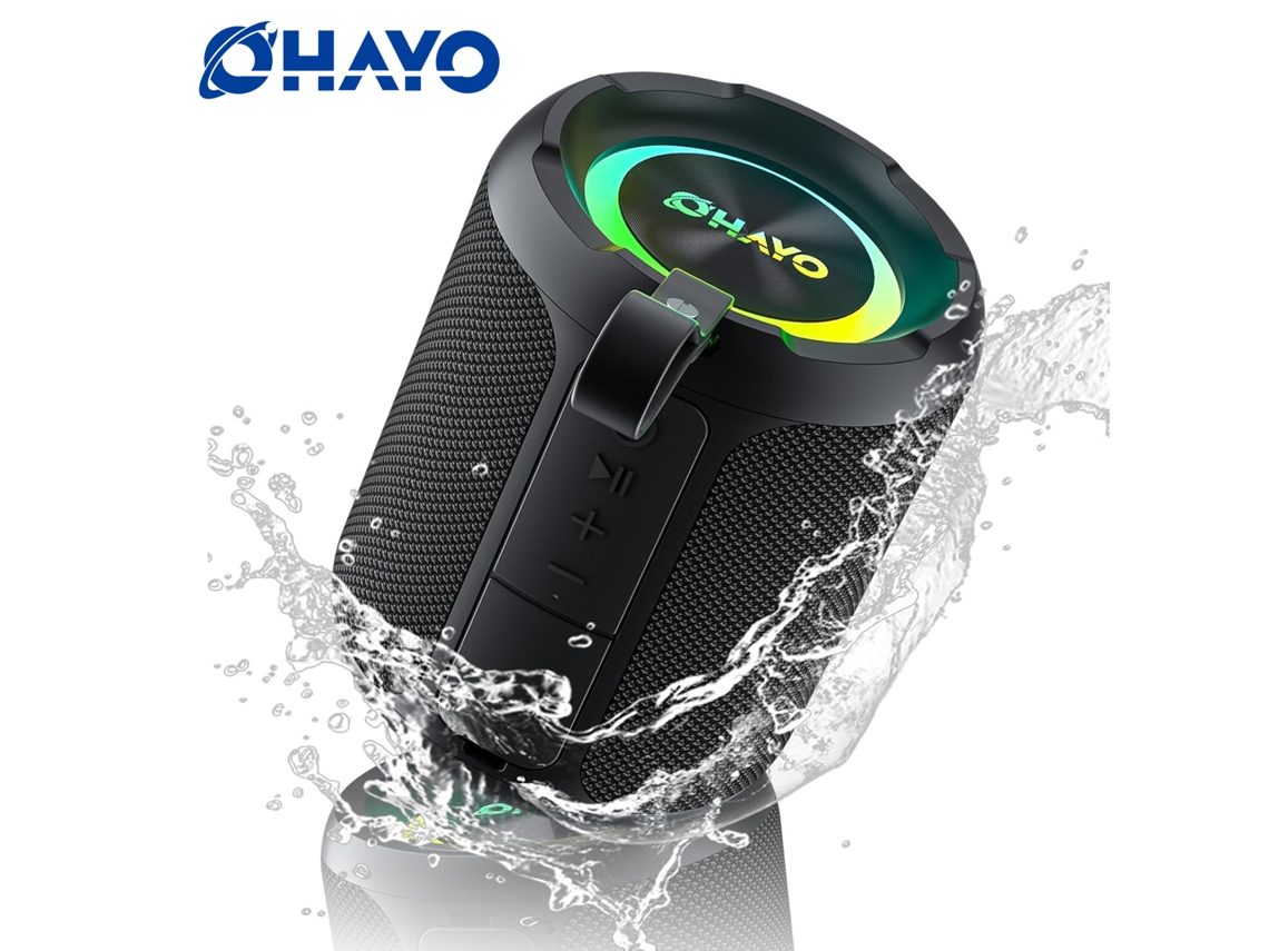 Altavoz Bluetooth con diafragma de graves de 40 W e iluminación RGB MDUG Negro