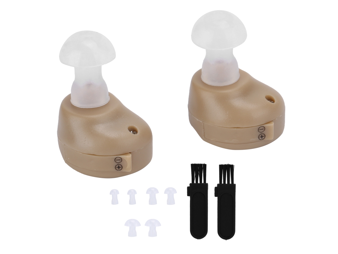 Aparelho De Audição Dual Profundo No Canal Amplificador De Som Mini Compacto Para Idosos Surdez Com Redução De Ruído