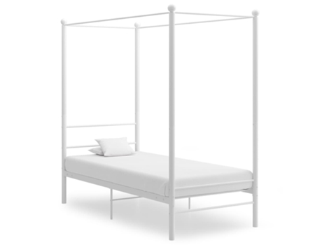 MAISON EXCLUSIVE Estructura de cama con dosel de metal blanco 90X200 cm