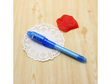 2 en 1 uv combo de luz negra - magia luminosa, dibujo de tinta invisible bolígrafo aprendizaje juguetes educativos para niños - negroAzul SLOWMOOSE