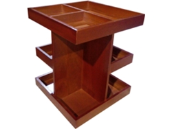 Organizador De Maquillaje Giratorio Para Ba O Y Lavabo Almacenamiento Madera Dormitorio Apartamento Encimera Cosm Ticos