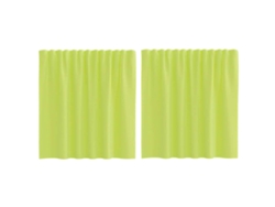 Maison Exclusive - Cortinas De Gasa Con Bolsillos Para Varillas 2 Uds. Verde