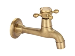 Grifo De Pared, Grifo De Agua Fría Monomando De Latón Retro, Adecuado Para Baños Y Lavabos.