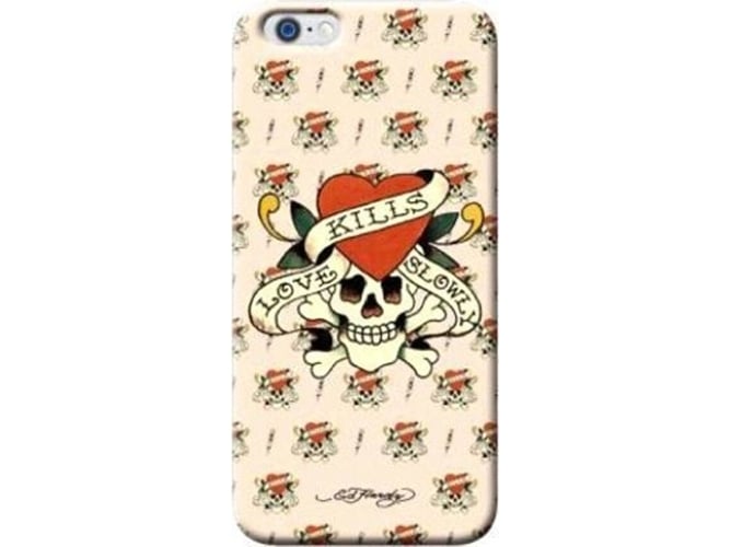 Funda iPhone 6, 6s, 7, 8 ED HARDY Soft Love Rojo