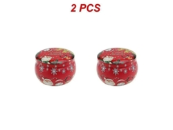 Latas Metálicas Navideñas Para Guardar Café, Té, Especias, Dulces Y Joyas (125 G)