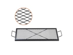 Barbacoa de fogón de 81 x 38 cm en acero resistente con marcas en X Diseño Tekmaquinas