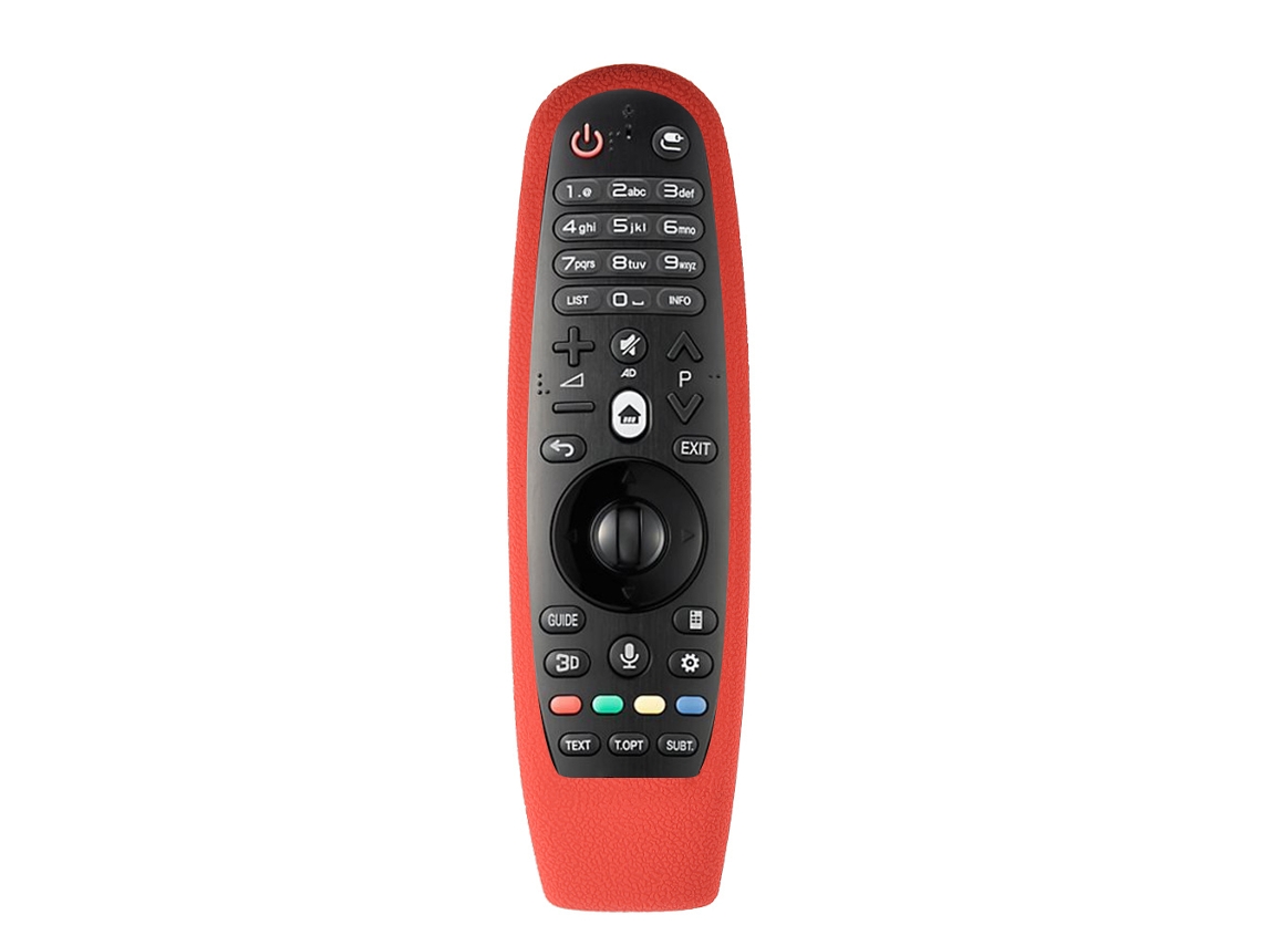Capa Protetora De Silicone Macio Para Controle Remoto Tv Lg An-mr600 Vermelha Anti Poeira