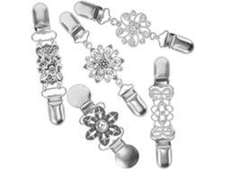 Juego De 5 Pinzas Para Chales, Ideales Para Vestidos Y Como Pinzas Decorativas Para Cuellos De Cárdigan.