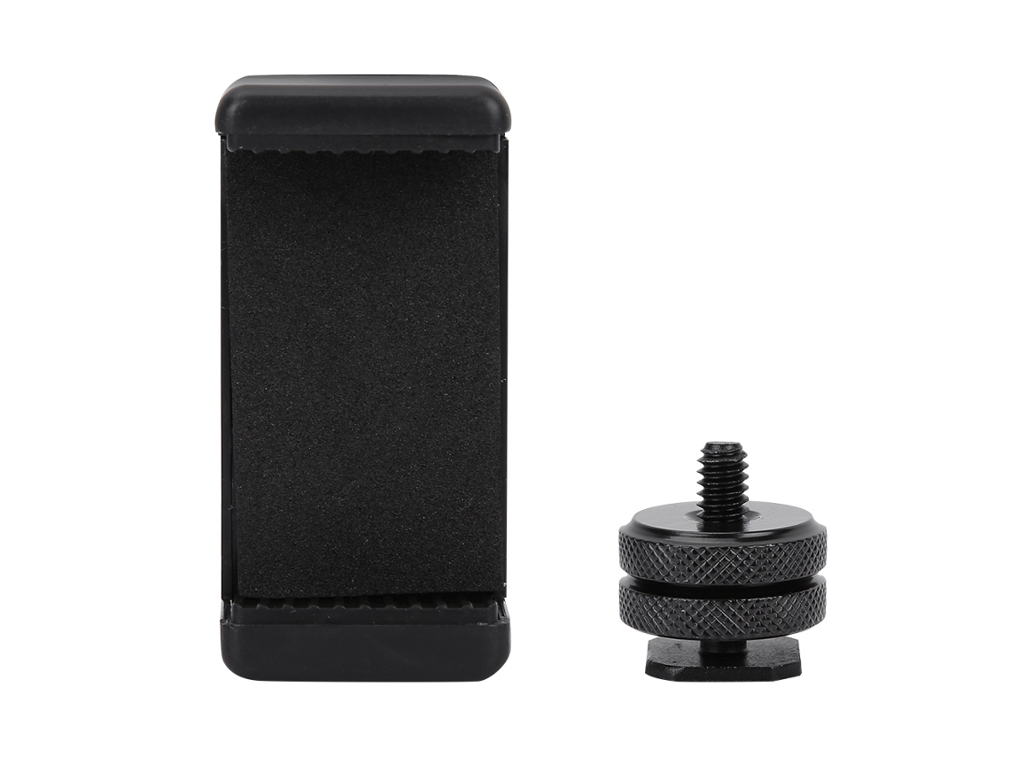 Adaptador De Tornillo De Zapata Flash 1/4, Soporte Para Trípode Y Clip Para Teléfono Para Cámara Dslr