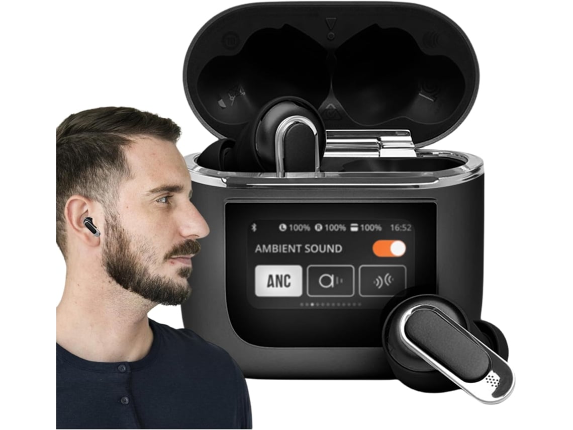 Auriculares Inteligentes Con Cable, Pantalla Led Y Estuche Con Cancelación De Ruido.