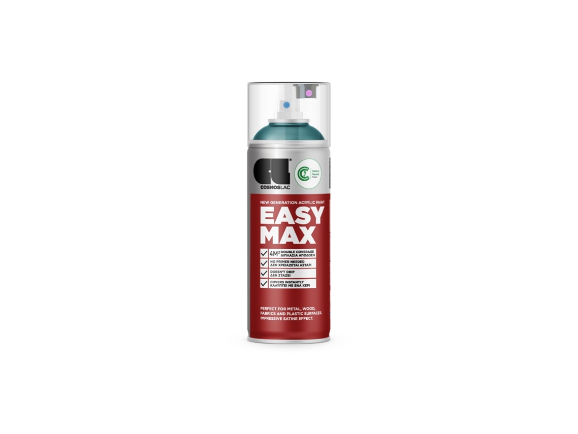 Espray acrílico satinado Easy Max RAL Cosmos Lac 400 ml (RAL 5018 Azul Turquesa 819)