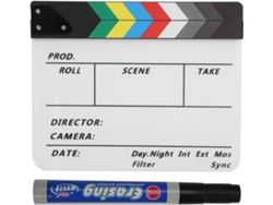 Claqueta De Acrílico Para Director De Escenas De Televisión Y Películas. Corte De Pantalla.