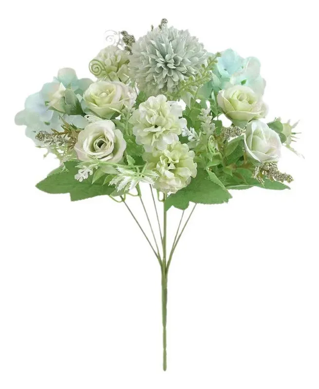 Nuevo ramo de flores de plástico con peonías y flores artificiales vayotoy