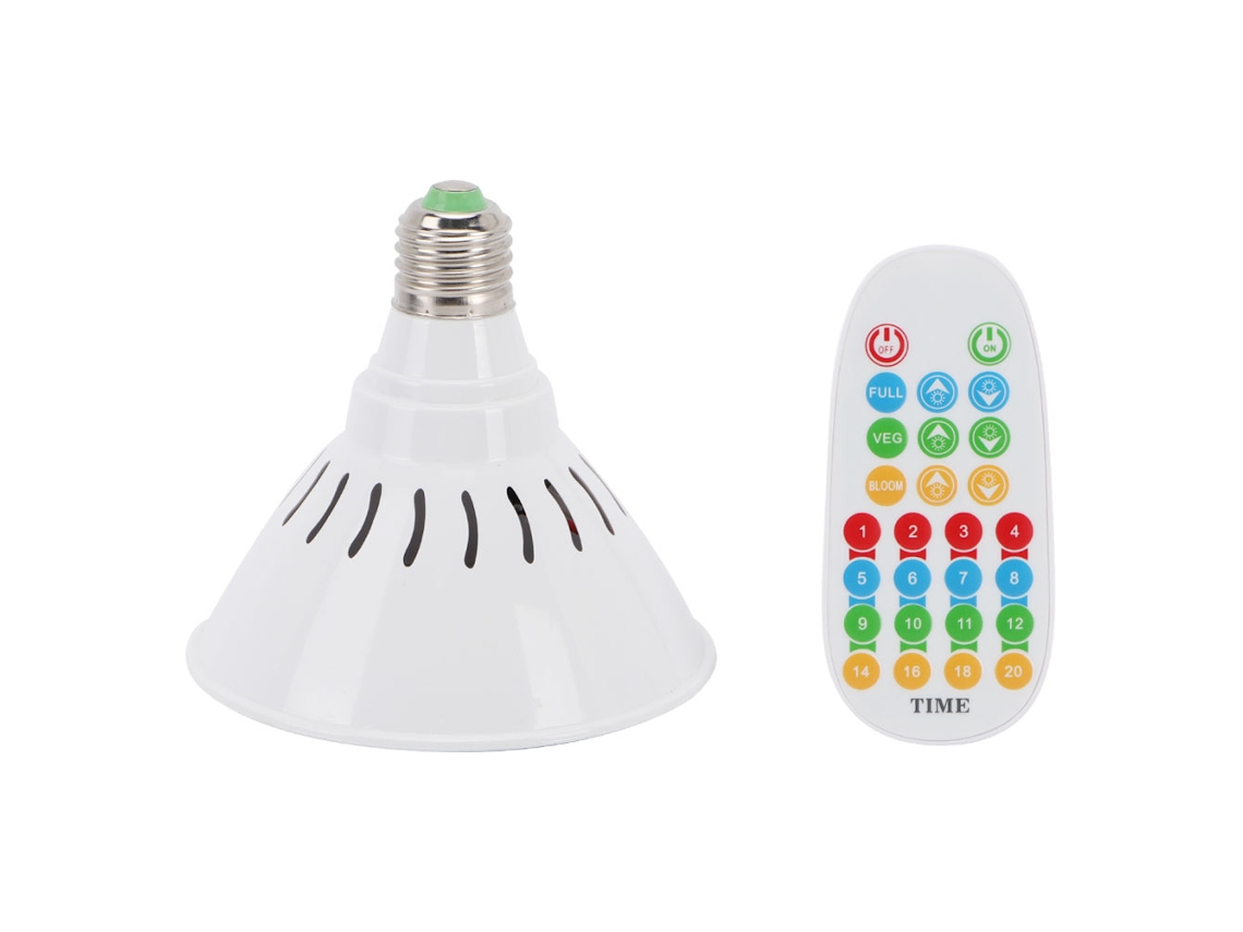 Bombilla Led E27 De 12 W Con Temporizador, Luz De Cultivo Para Plantas De Interior, Invernaderos, Plántulas Y Suculentas.