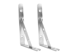 Soporte triangular de acero inoxidable para estante de pared o mesa, 2 piezas CHABERLU