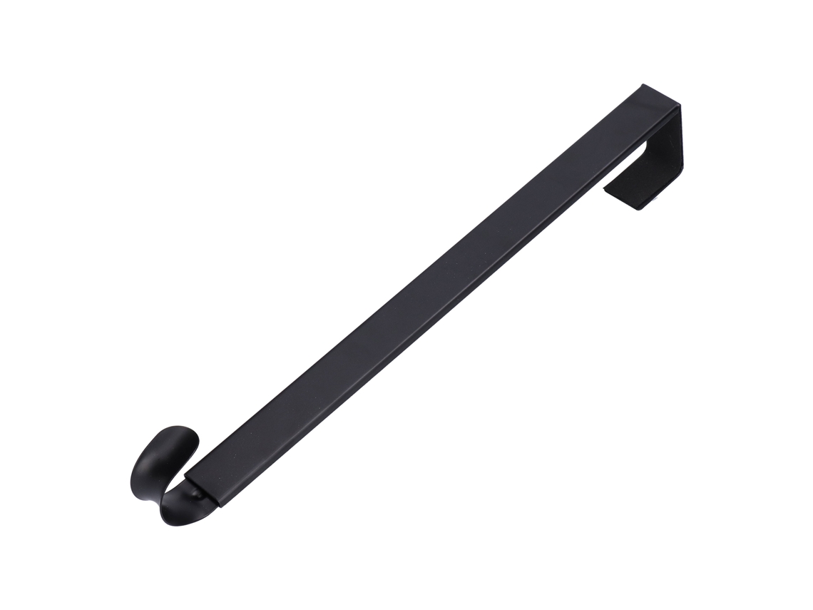 Gancho negro ajustable y retráctil para guirnalda de puerta