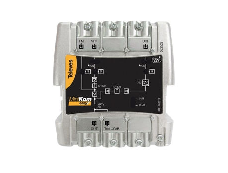 Amplificador Minikom Matv 3E/1S Easy F Fm-V-U TELEVES