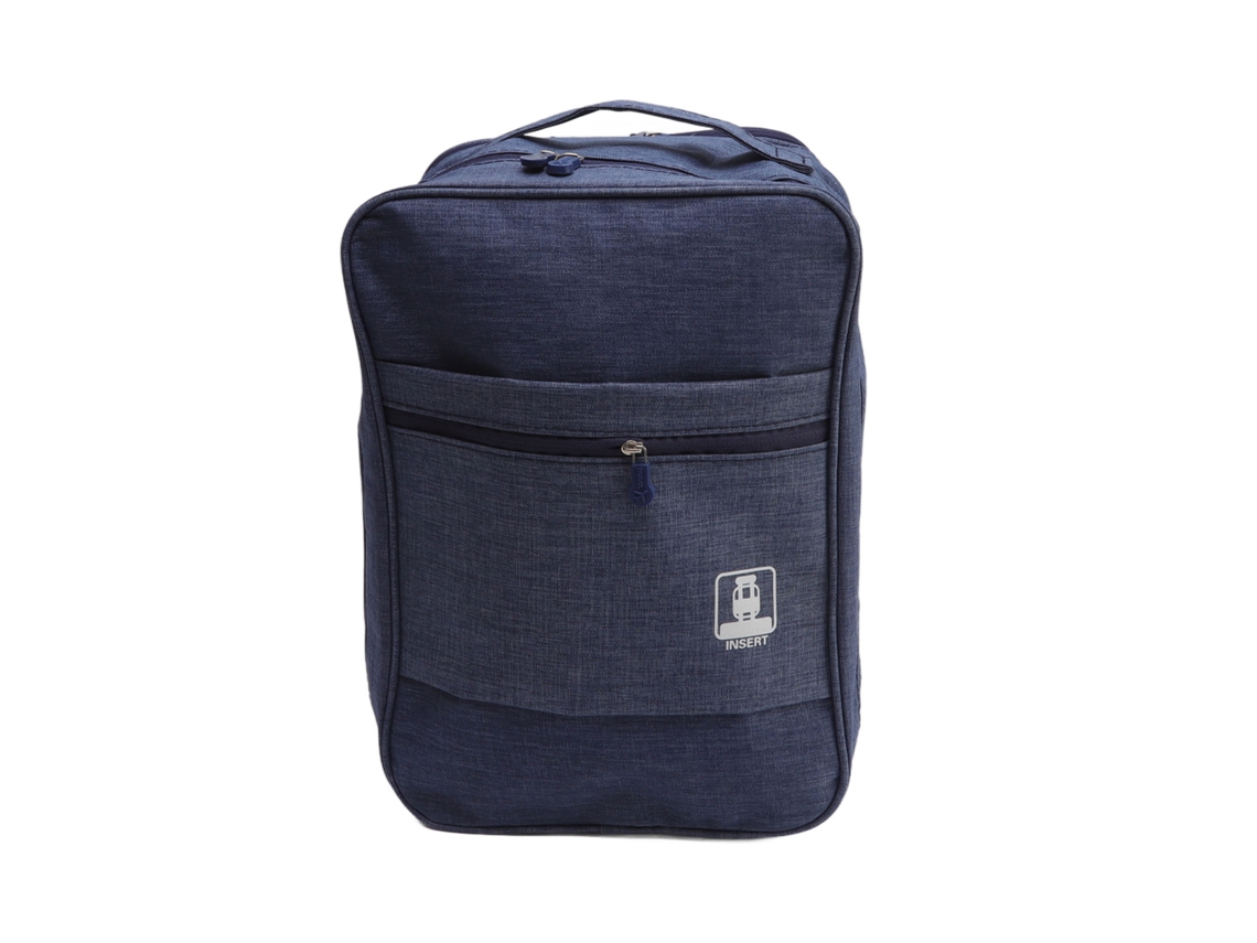 Bolsa De Viaje Portátil Impermeable De 3 Capas Para Zapatos, Con Capacidad Para 3 Pares De Zapatos - Azul Marino