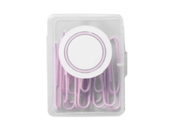Clips De Papel Metálicos De Color Rosa Sakura De 50 Mm Con Caja Para Oficina Y Archivo.