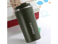 Taza de viaje de acero inoxidable 304 con aislamiento al vacío de doble pared, 380 ml, color negro, Ly Ebike