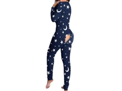 2026-pijama Entero De Mujer Con Estampado De Elfos/letras Para Navidad, Sudadera De Manga Larga, Pantalones Elásticos, Talla S-xl L