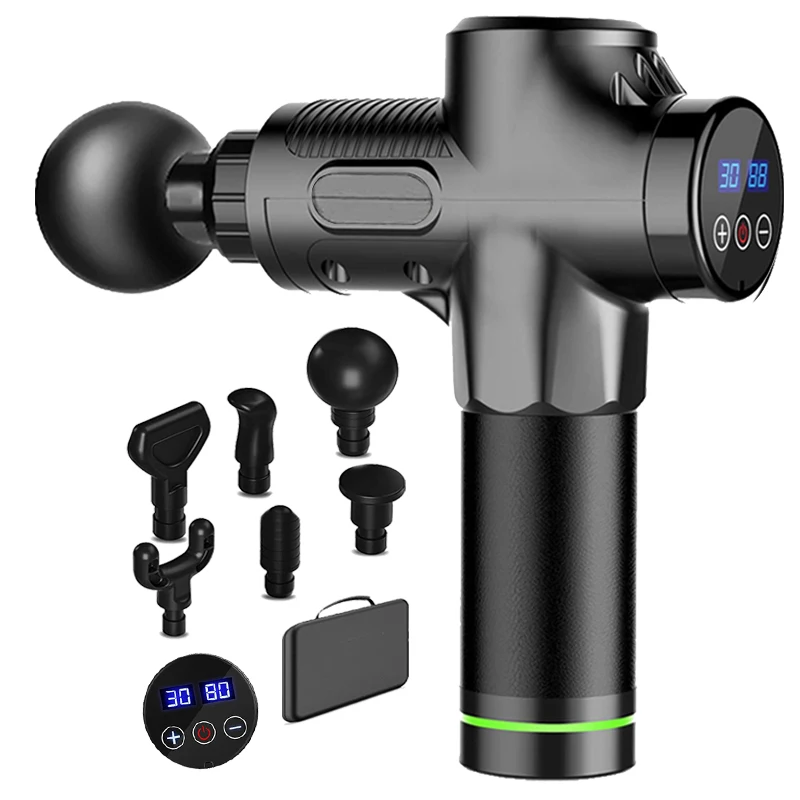 Masajeador De Impacto Eléctrico (negro) Para Masaje Muscular Profundo, 30 Niveles De Masaje Muscular Profundo